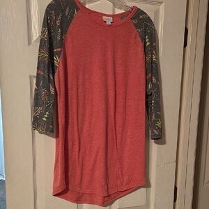 LuLaRoe Coral Red Top